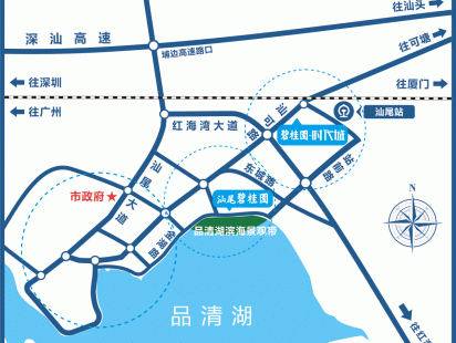 汕尾碧桂园·时代城交通图